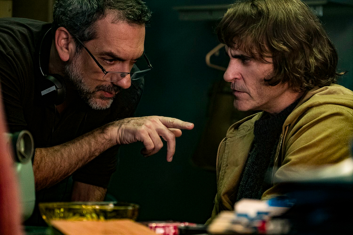 Todd Phillips y Joaquin Phoenix durante el rodaje